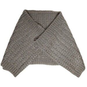 BP / Nordstrom Cable Knit Infinity Sweater Scarf Taupe Gray Sz O/S